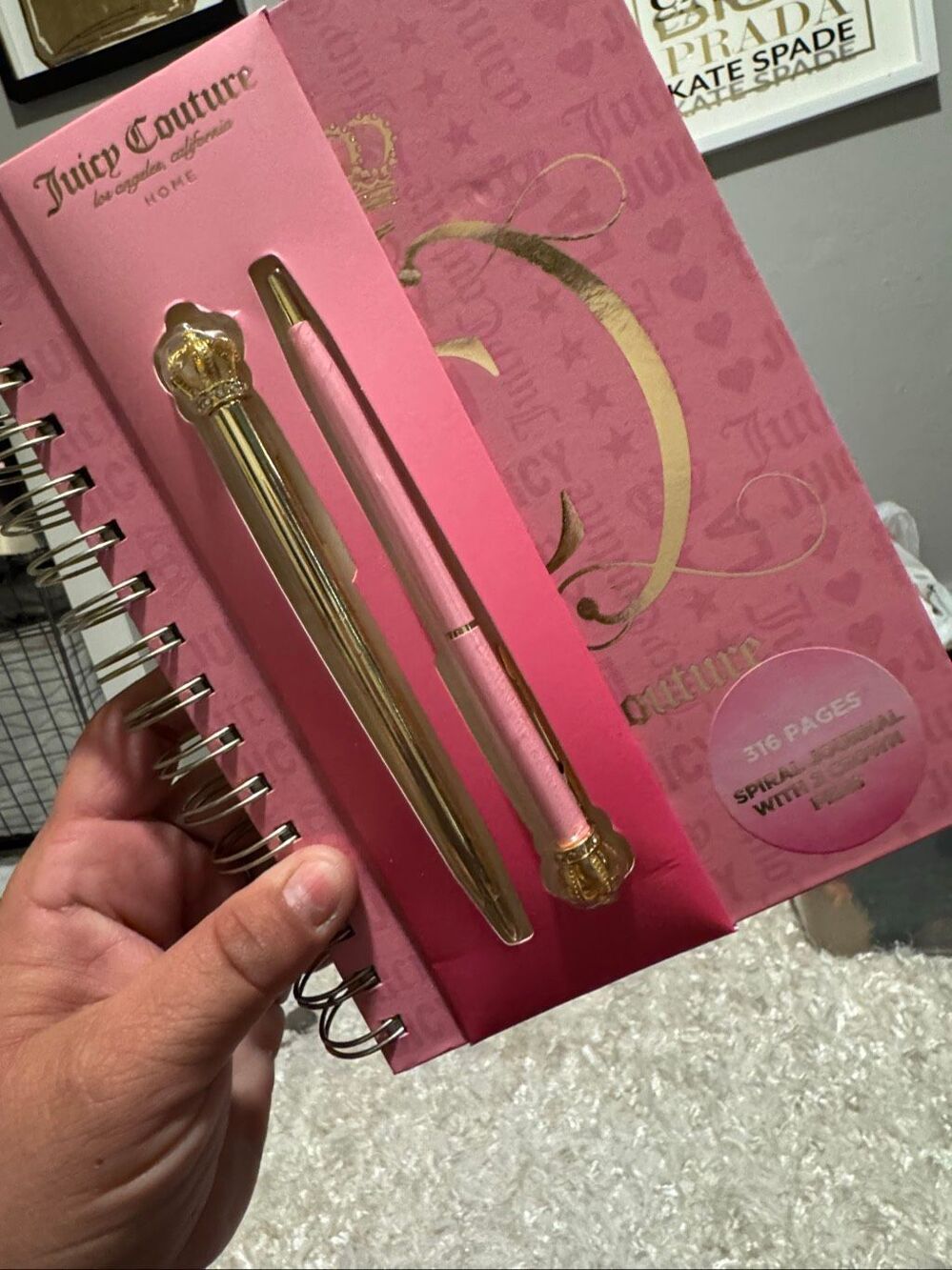Juicy couture JC heritage vintage y2k style notebooks & pens  journal pad 8x11